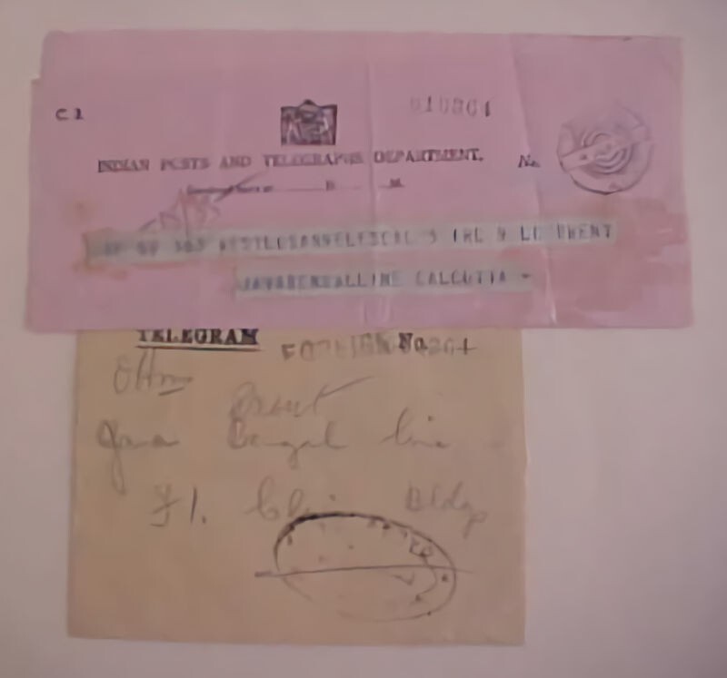 INDIA  TELEGRAM 1940 WITH COVER JAVA BENGAL LINE