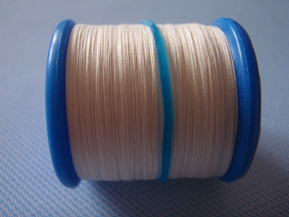 Pure silk fly tying thread - white - 100d