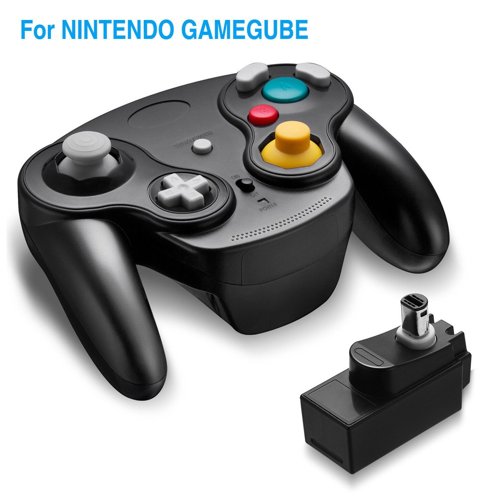 Classic Wireless Game Controller With Adapter Wavebird For Gamecube Retro GC NGC