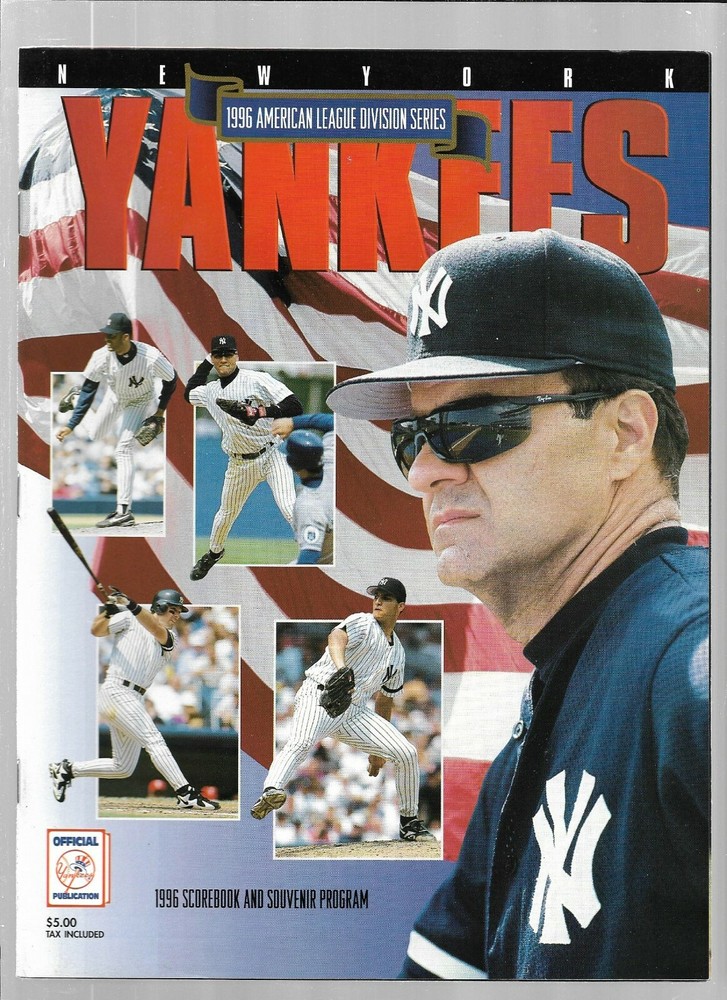 1996 Yankees vs Rangers Divisional Series Baseball Program  Excellent