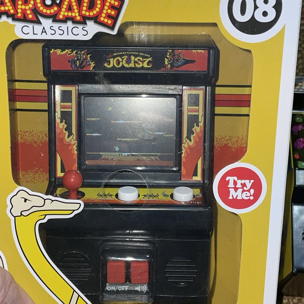 Basic Fun Arcade Classics JOUST (works) & Q-Bert (needs repair) Mini Cabinet