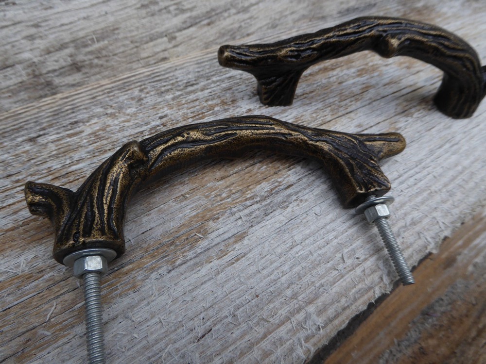 Tree Branch Twig Bronze Metal HANDLE Drawer Pull ~ Rustic Nature Garden Cottage