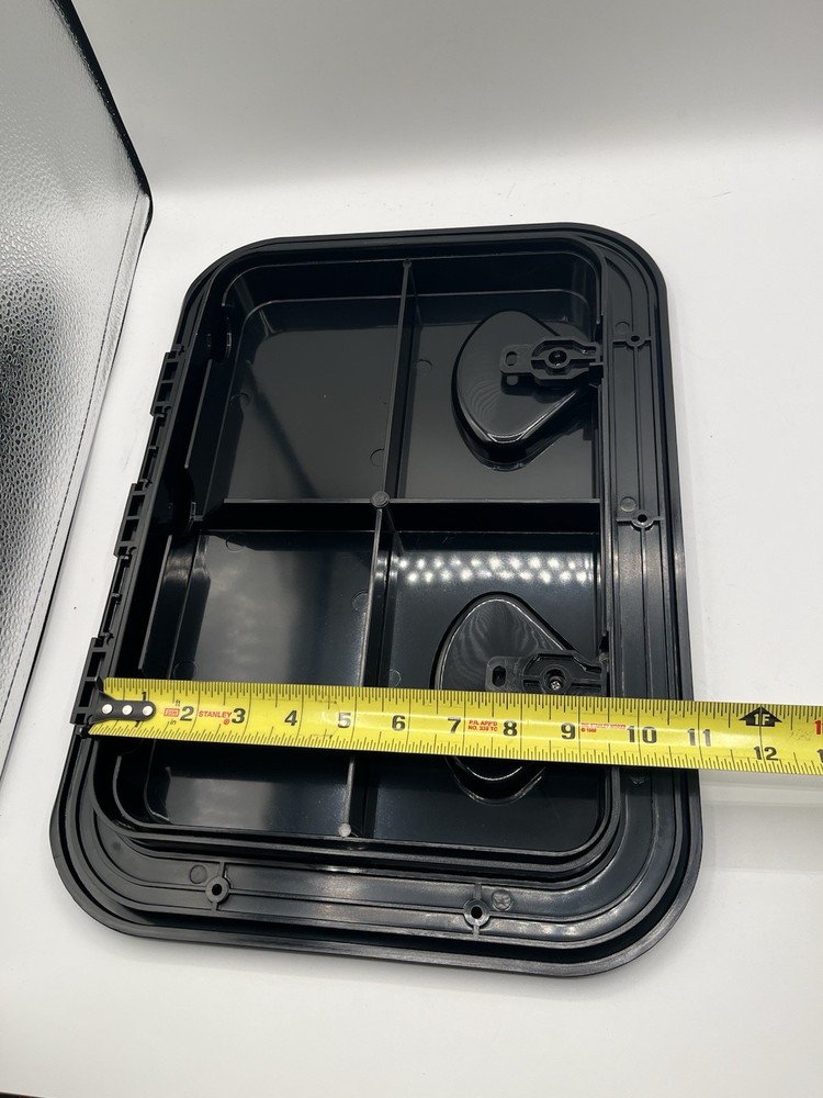 ABS Boat Deck Access Hatch with Lid, 17" X 12", Black