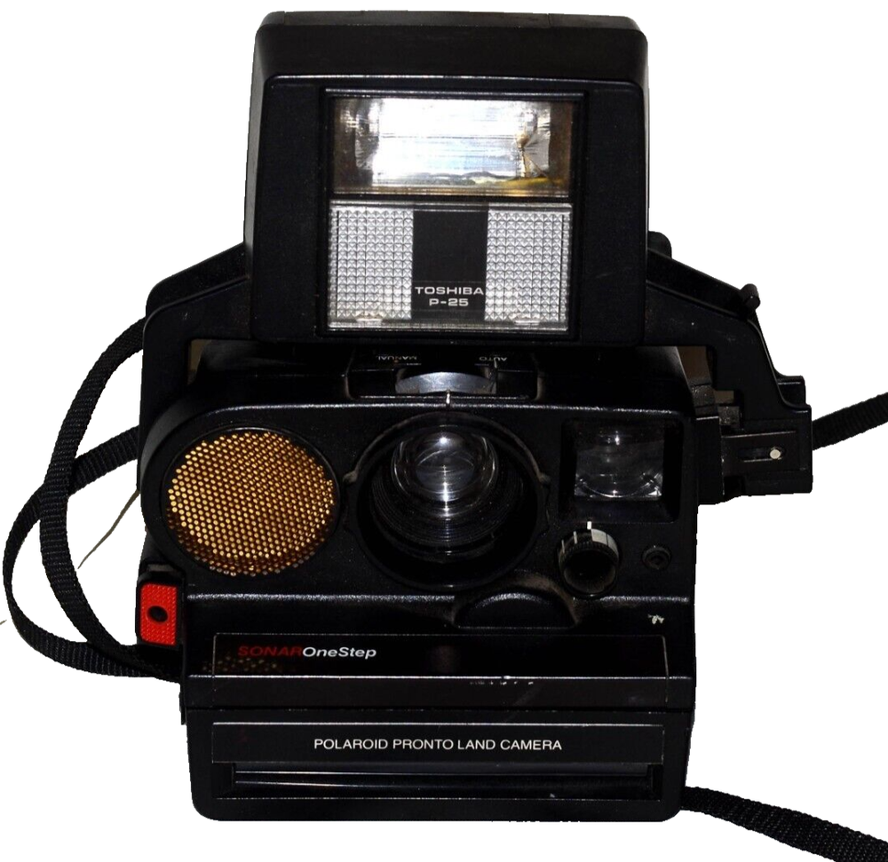 Used-Polaroid Sonar AF Camera & Electronic Flash That Replaces Bulbs-w/Strap