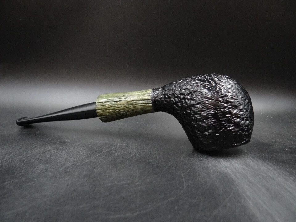 TURKIEWICZ BLACK OAK (MORTA) HAND MADE RHODESIAN PIPE 9U
