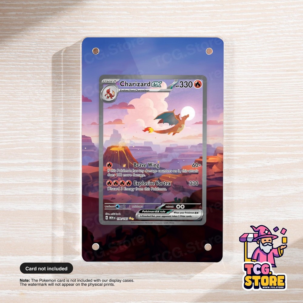Charizard Ex 199/165 | Pokémon Custom Extended Artwork Display Case