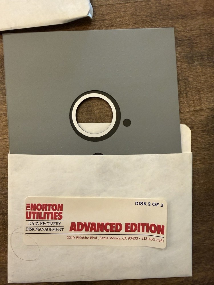 Norton Utilities Manual Version 4.0 & Advanced Edition From 1987 inc Floppy disk