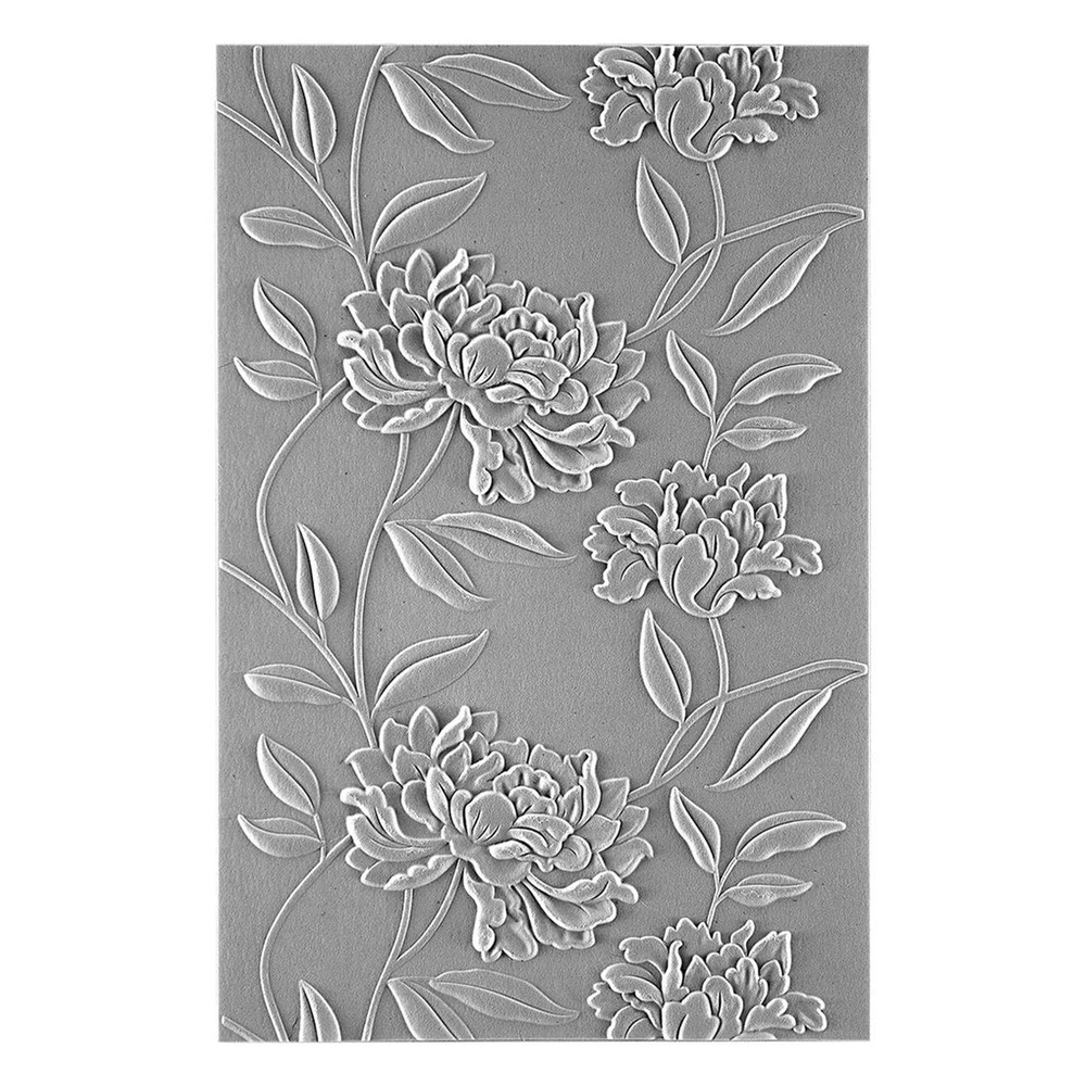 Lotus Pattern 3D Embossing Folder for Adding Texture Paper Crafting Card Making