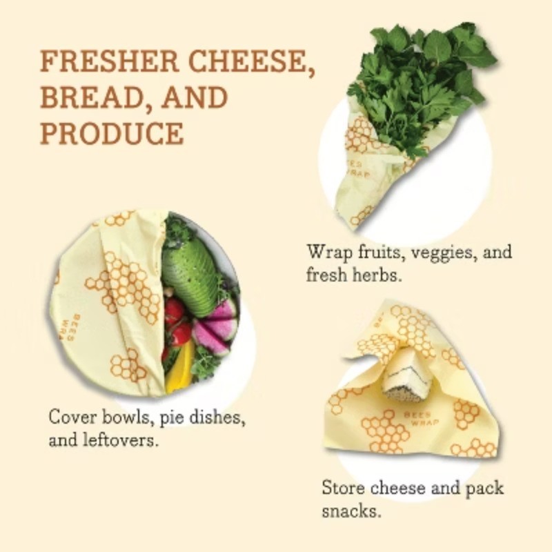 Reusable Beeswax Compostable Food Wraps - 2ct