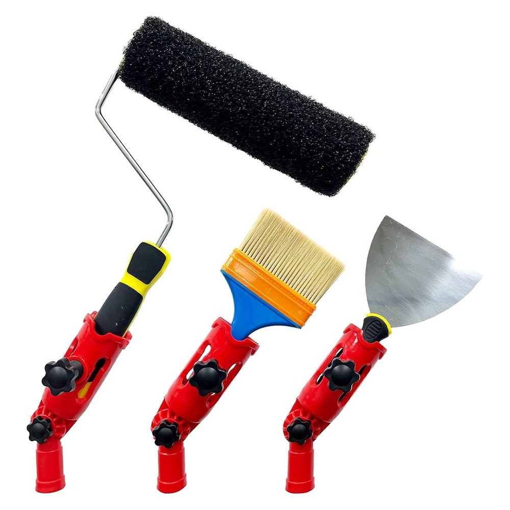 Multi-Angle Paint Brush Extender, Extension Pole Attachment Holder for4444