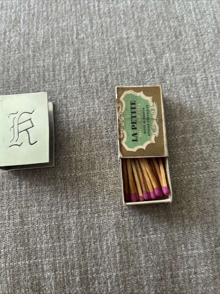 Sterling Silver Matchbox Covers Holders Vesta Cases with Match Boxe