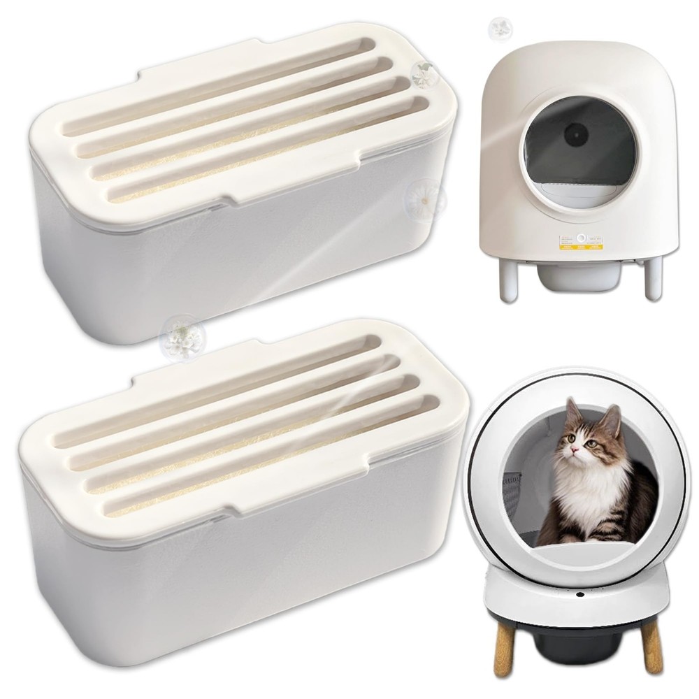 Odor Control Deodorizer for Self-Cleaning Cat Litter Boxes - 2 Pack, Fresh Home!