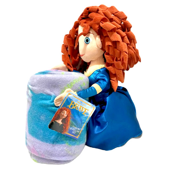 Disney Brave Throw Blanket and stuffed Figure Hugger Pillow Set