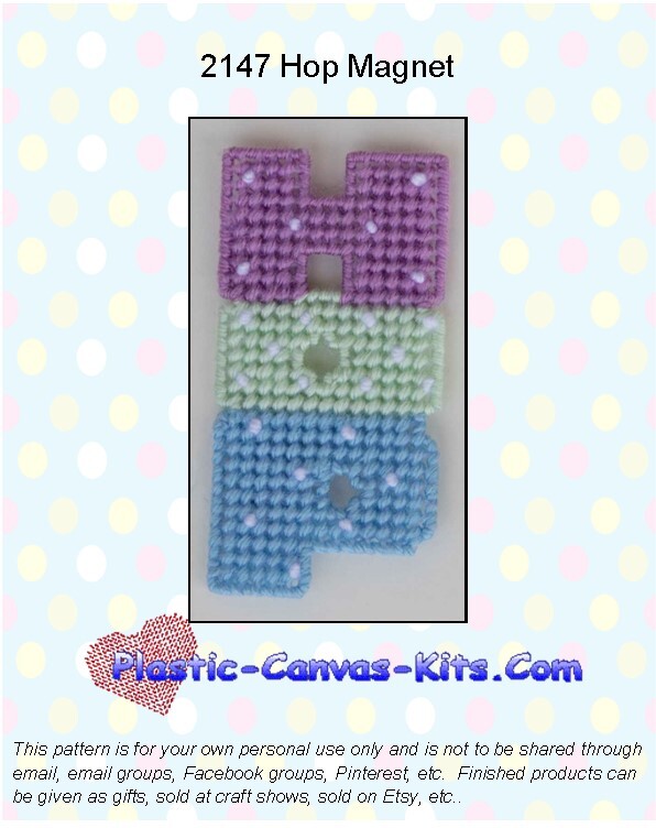 Hop Magnet-Plastic Canvas Pattern or Kit