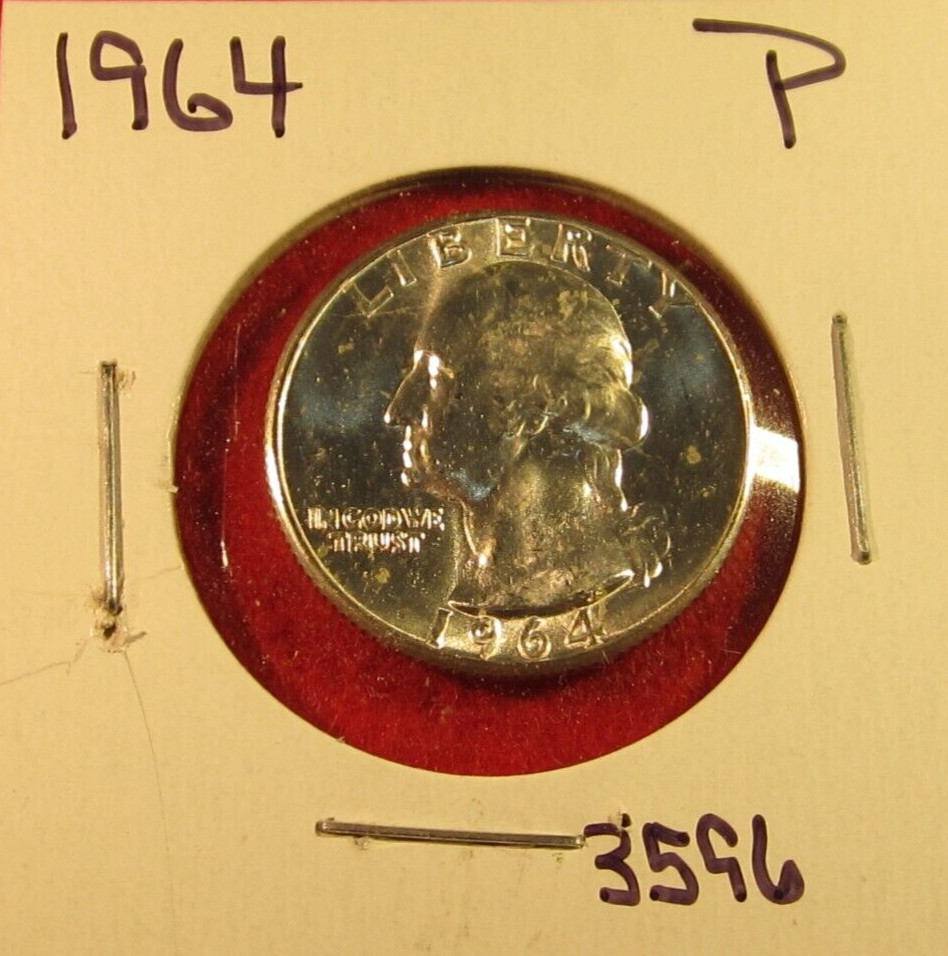 1964 (P) Philadelphia Washington Silver Quarter- Uncirculated