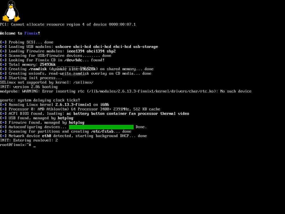 Finnix BOOT CD - Original Utility Live Linux Distribution