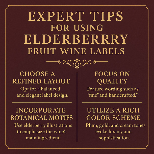 LD Carlson Elderberry Fruit Wine Labels 30 ct