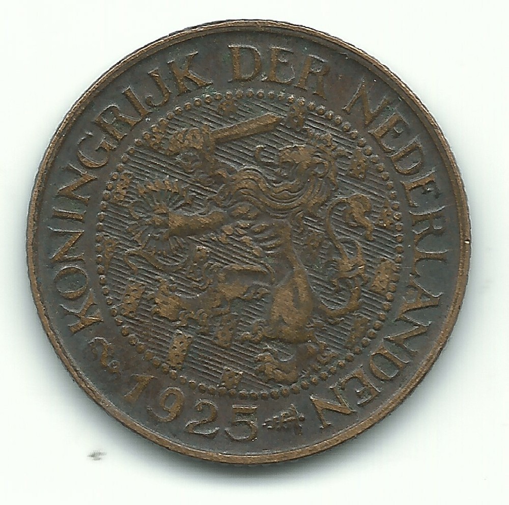 A HIGH GRADE 1925 NETHERLANDS ONE CENT COIN-JUL467