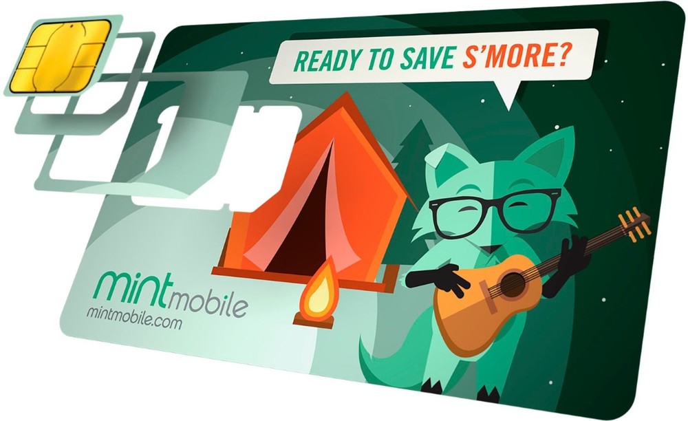 Mint Mobile 12 Month Unlimited Data Talk Text Prepaid 1 Year Plan Sim Card