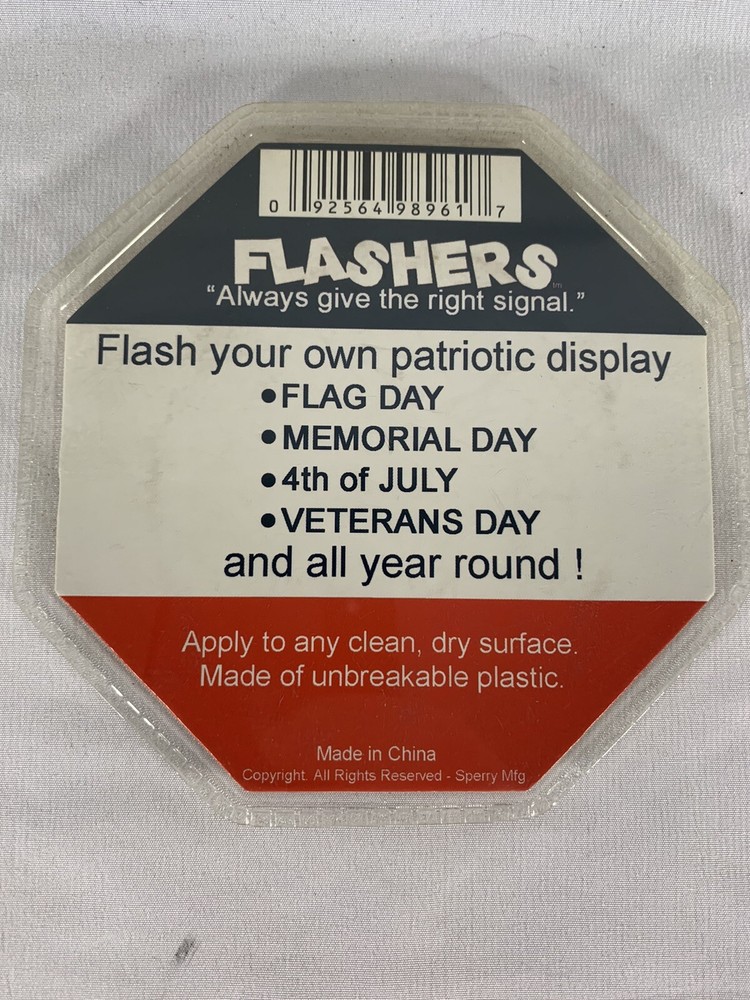New Flasher Plastic Disc Image Changing Sticker Lady Liberty Support Our Troops