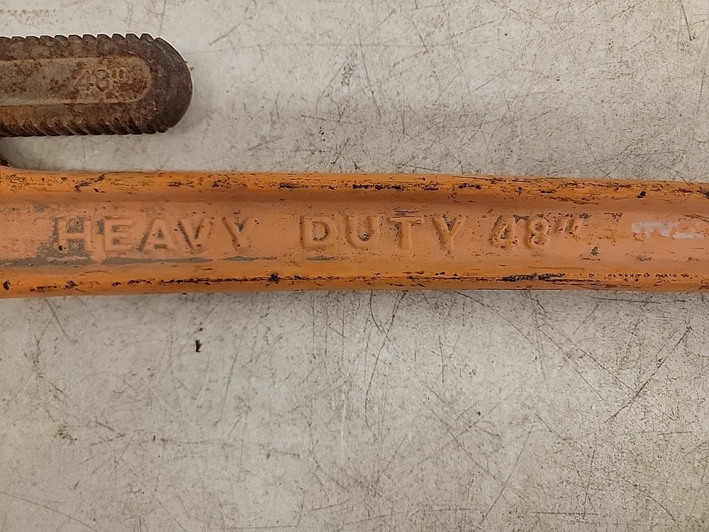 Forged 48” Heavy Duty Pipe Wrench👁️ Bent