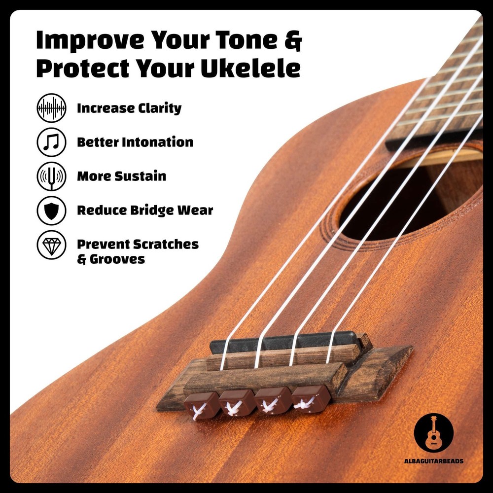 in Brown gloss for Ukulele, for Nylon Ukulele Strings