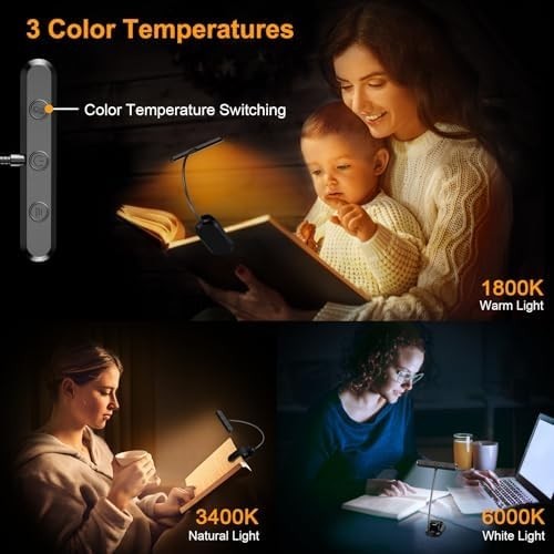 Gritin Rechargeable Book Light for Reading in Bed with 19 LED & Memory Function