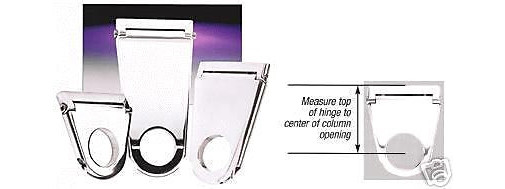 Universal 2" Swivel Base Floor Mount & 4 1/2" Chrome Steering Column Drop Combo
