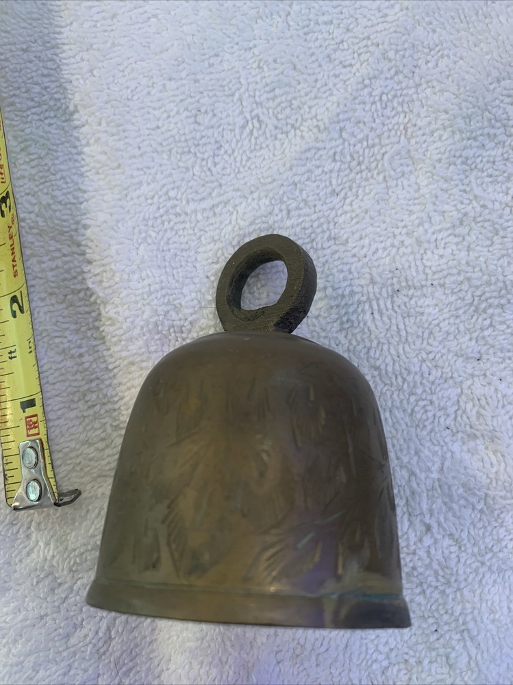 Vintage Solid Brass Hand Bells - Both Handle & Bell made of Brass