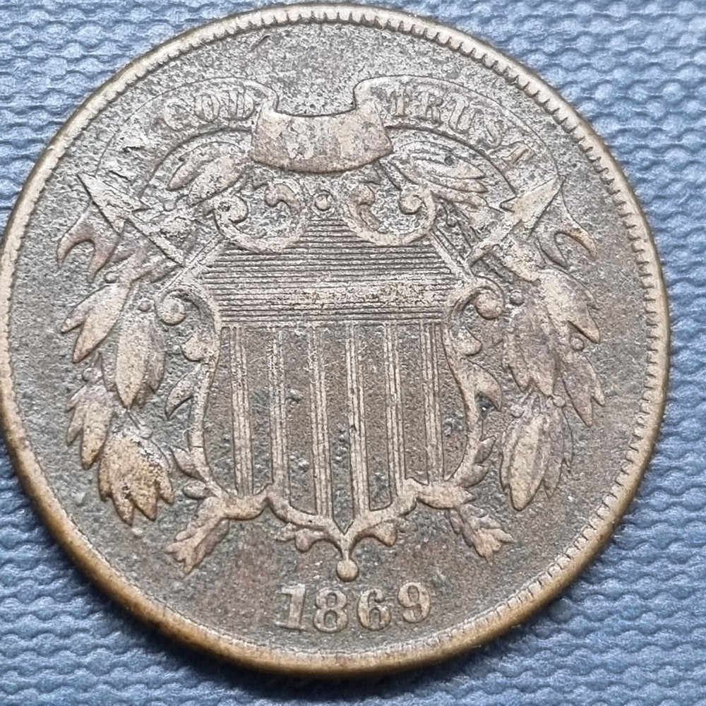 1869 Two Cent Piece 2c Better Grade XF #82993