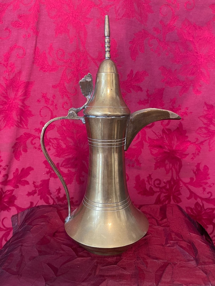 Vintage MK Handicrafts Middle Eastern Brass Dallah