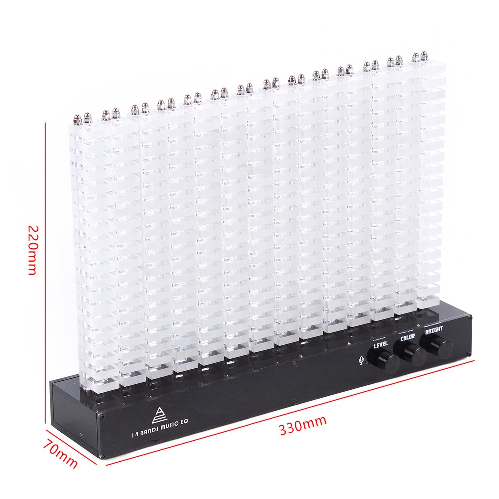 14-Segment Music Spectrum Analyzer,LED Level Indicator Spectrum Display Light US