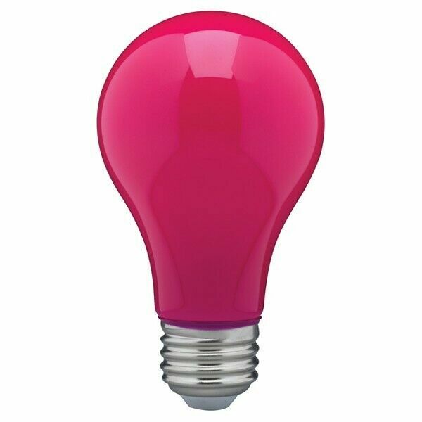 CERAMIC PINK LED Bulb A19 Medium E26 8W 60 Watt Equivalent Damp Location Rated