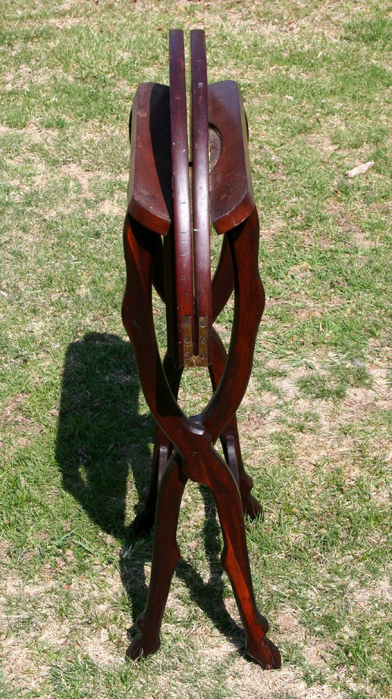 American Victorian Folding Table, Rare Form, Circa 1875