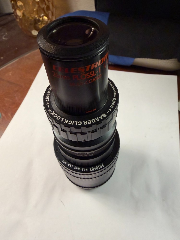 Baader Astro System ClickLock T2 Dovetail + 2" Extensions + Celestron 26mm Ploss