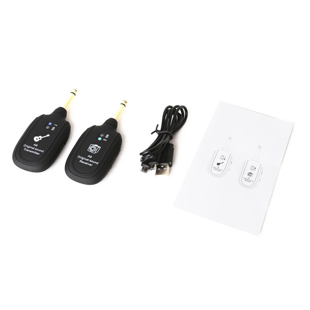 1 Pair Guitar Wireless Transmission System Instrument Audio Transmitter Receiver