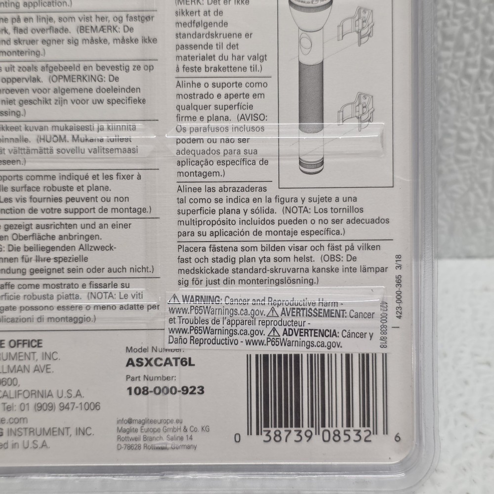 Maglite Black Universal Mounting Brackets for C-Cell Flashlight