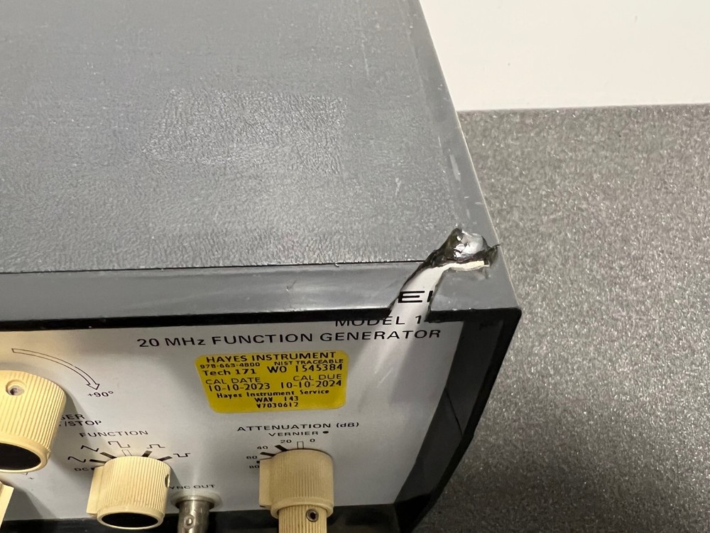 Wavetek Model 143 Function Generator, 20 MHz, Calibrated Good til 10/2024!!
