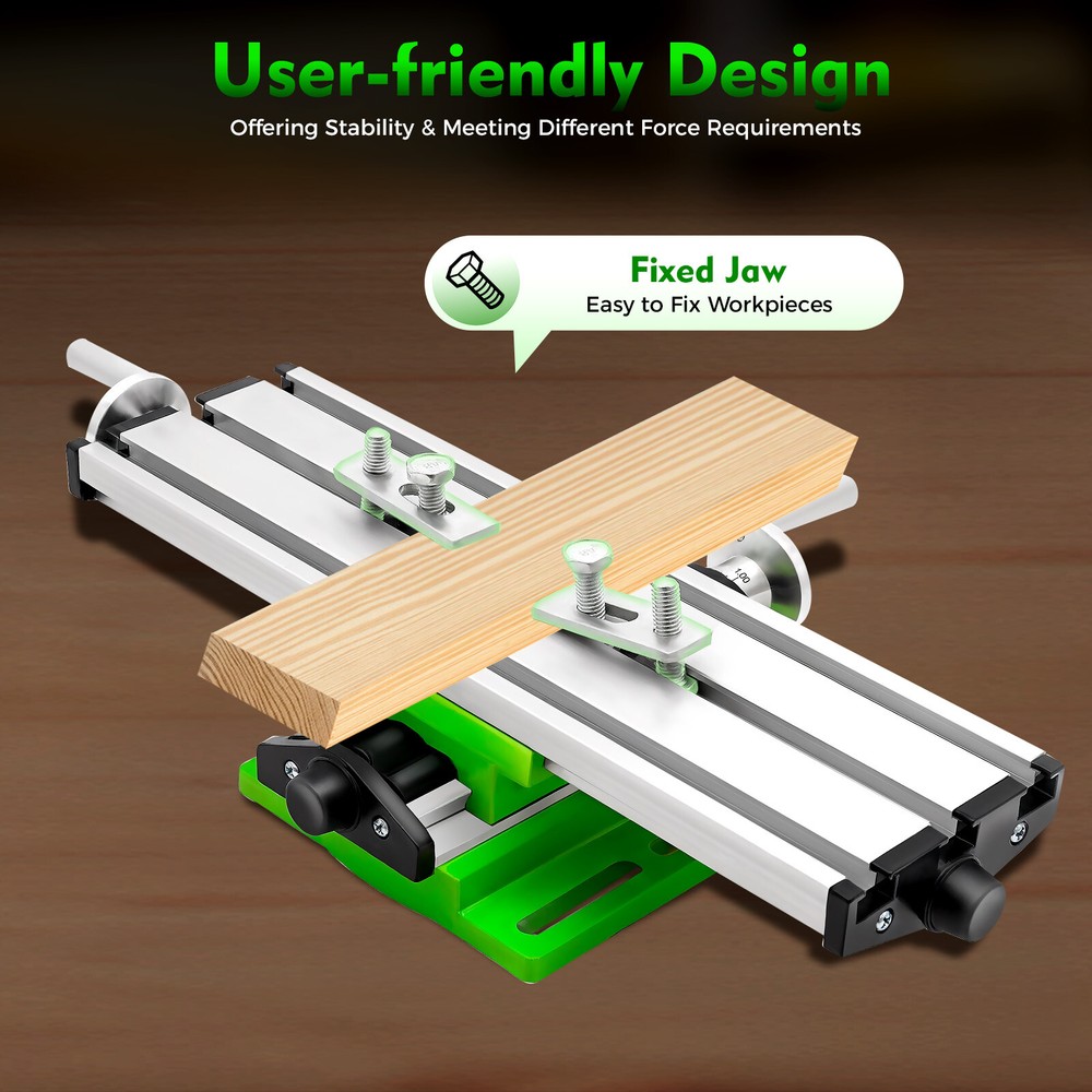 Cross Slide Drill Press Worktable with Adjustable Dovetail Design