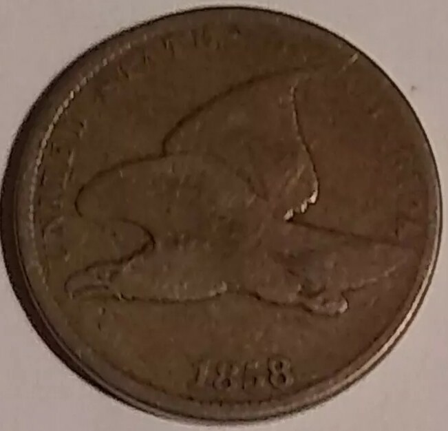 1858 Flying Eagle First Small Cent Short Lived Pre Civil War ~ (#B)