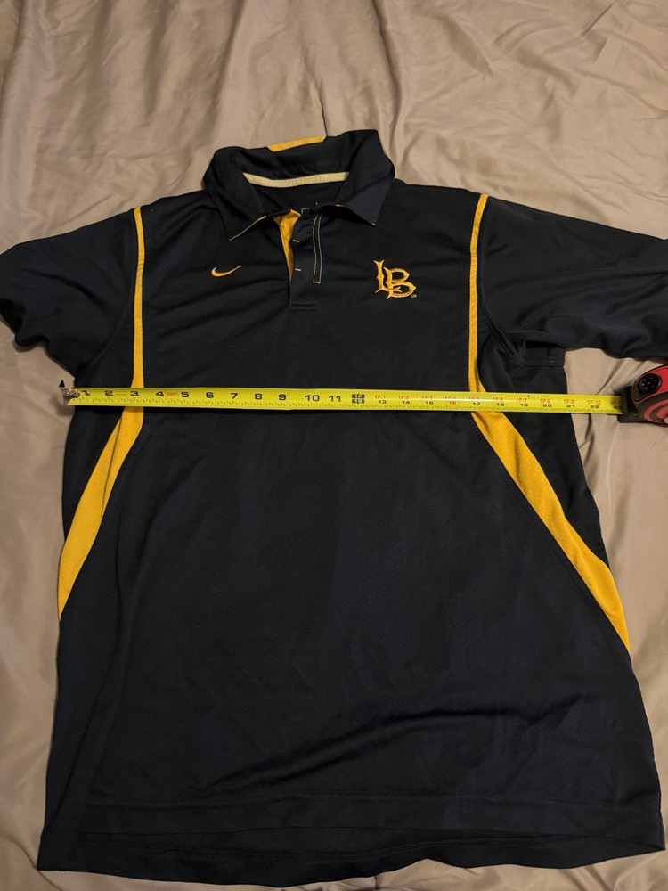Cal State Long Beach Black Nike Polo Large