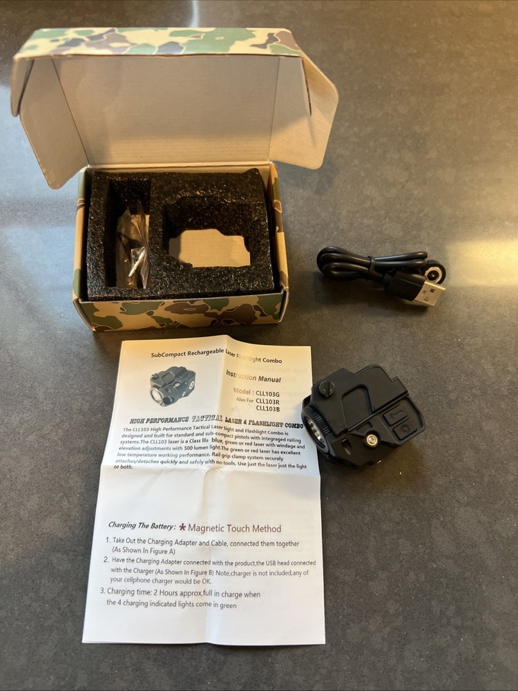 SubCompact Blue Laser Flashlight Combo  - CLL105G, CLL103R & CLL103b NIB