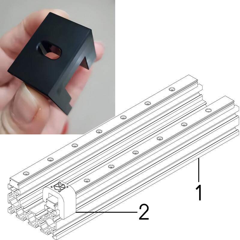 Alignment Tool for HGR15 / MGN15 Linear Rails on 20 Series Profile Extrustions