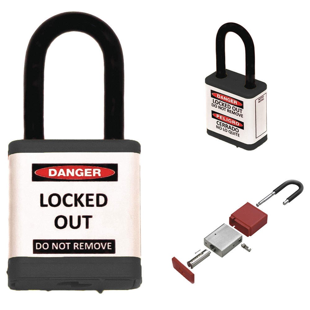 ZING  Lockout Padlock,1-1/2" Shackle Height 55KD04