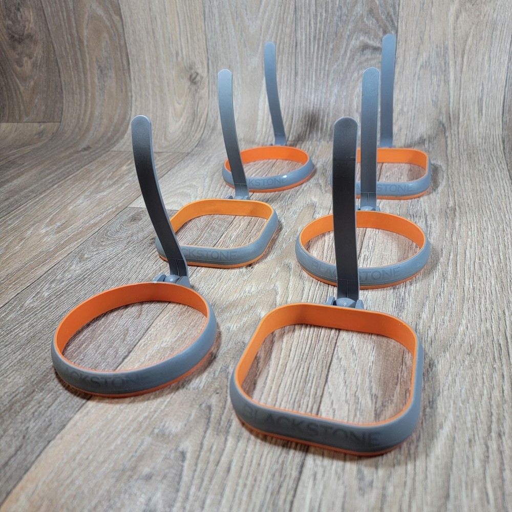 6x Blackstone Silicone Egg Rings Circle Square Griddle Breakfast Kitchen Cook