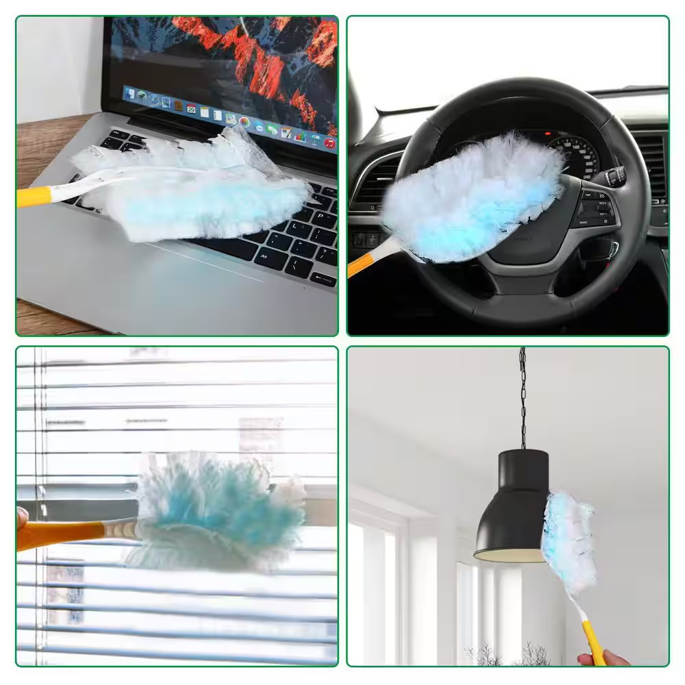 Blue Static Duster Refills with Disposable Replacement Heads for Electronics Fur