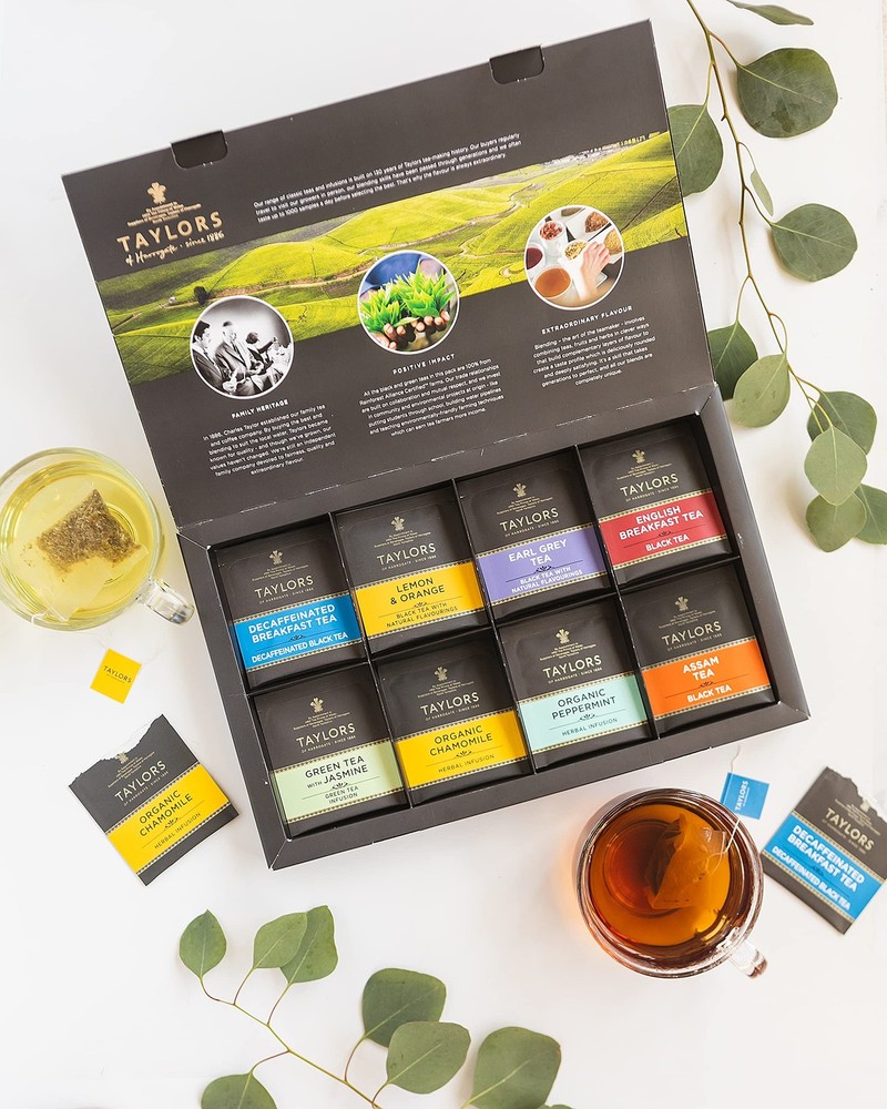 Assorted Specialty Teas Sampler, Variety Pack Gift Box, Individually Wrapped ...