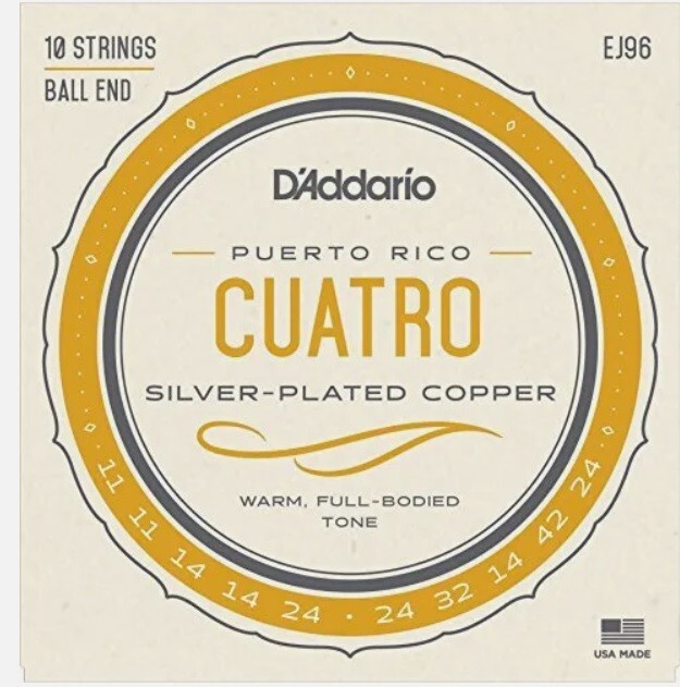 D'Addario EJ96 Cuatro Puerto Rico Strings