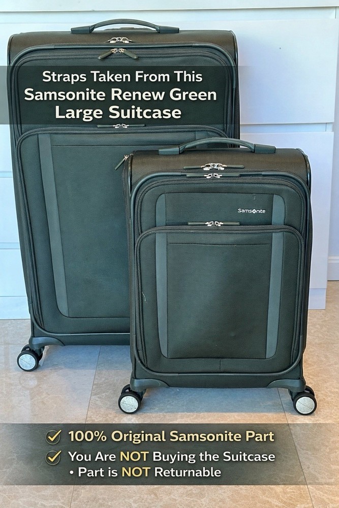 Samsonite Renew Large Softside Interior Straps Set 2 OEM w/ Clips Replacement