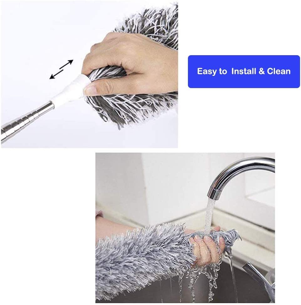 Lomida Microfiber Duster With Extension Pole(stainless Steel), Extra L